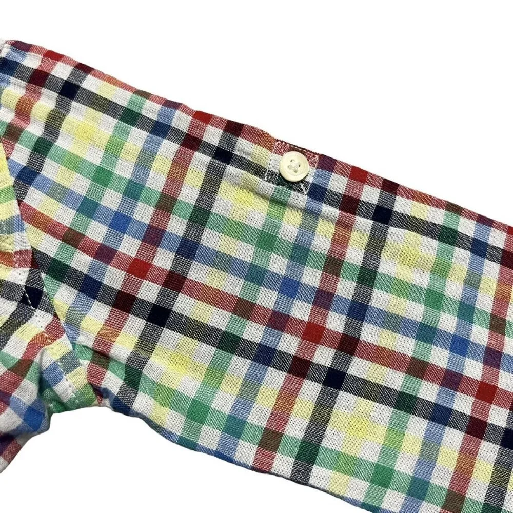Gap Kids XS 4-5Y Colorful Plaid Button Down Shirt